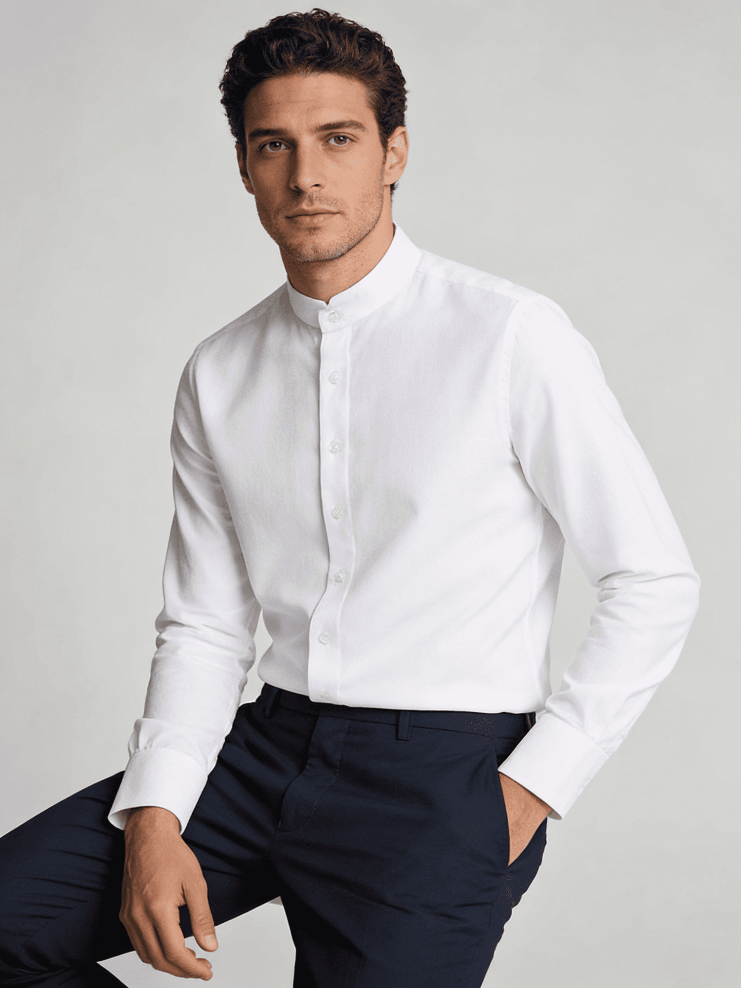 slim fit dress slacks White Dress Shirt main image 1
