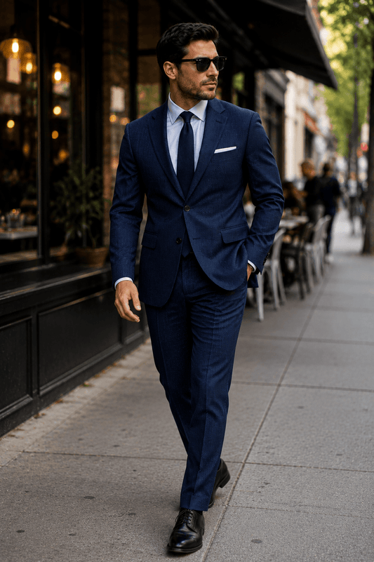 Navy Blue Plain Suit