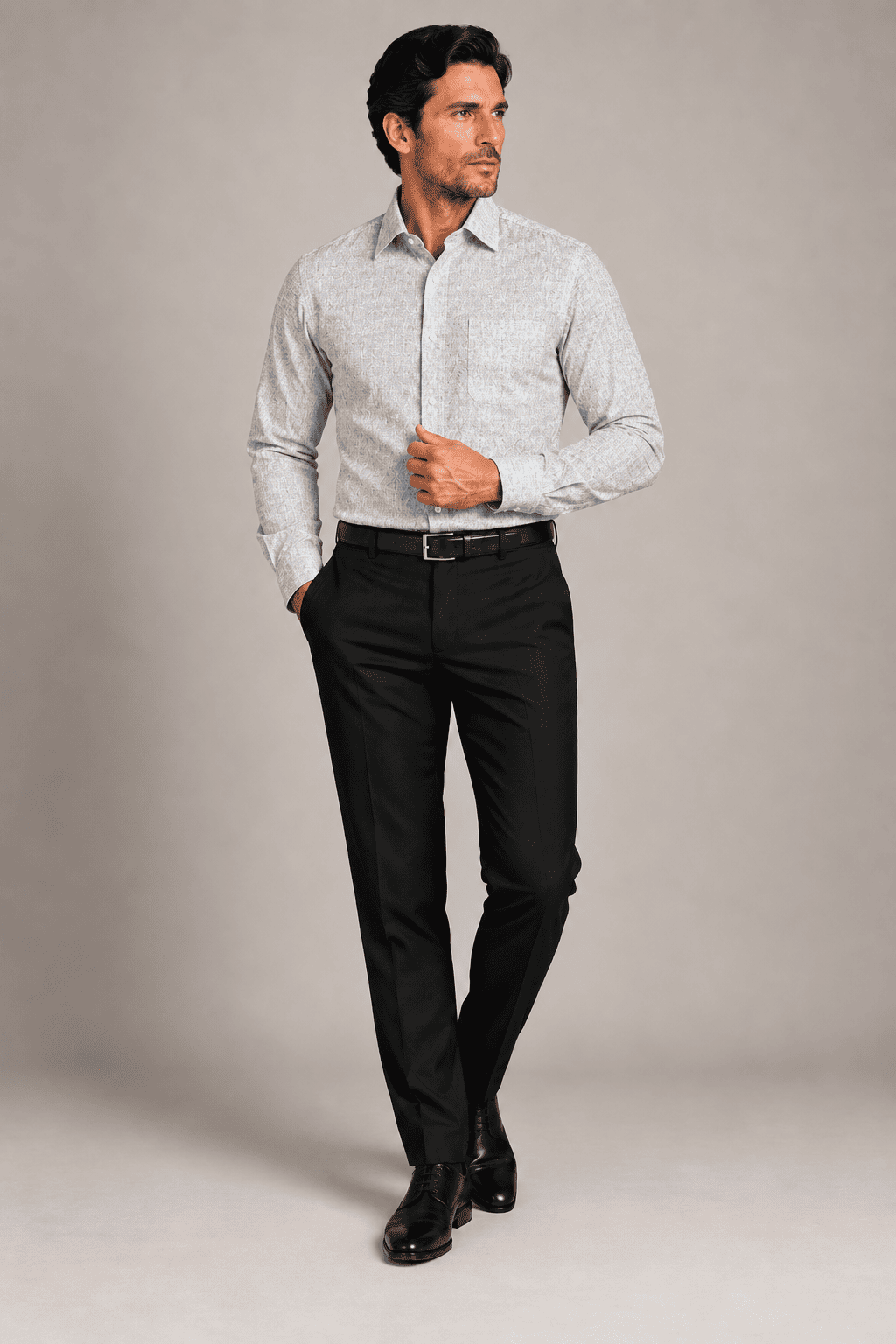 Men's Classic Tailored Dress Shirt-SAY611A