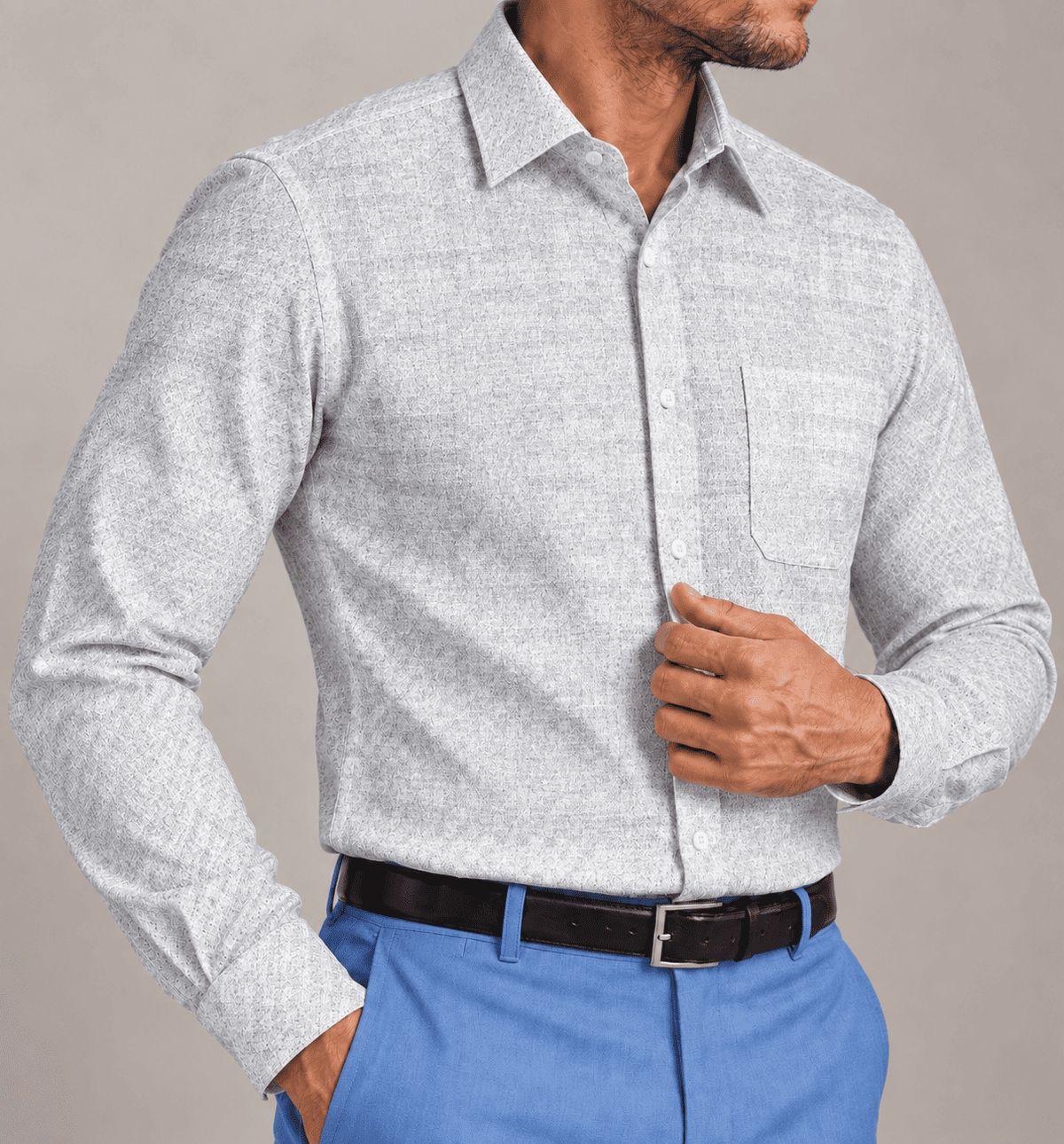 Men's Classic Tailored Dress Shirt-SAY611A