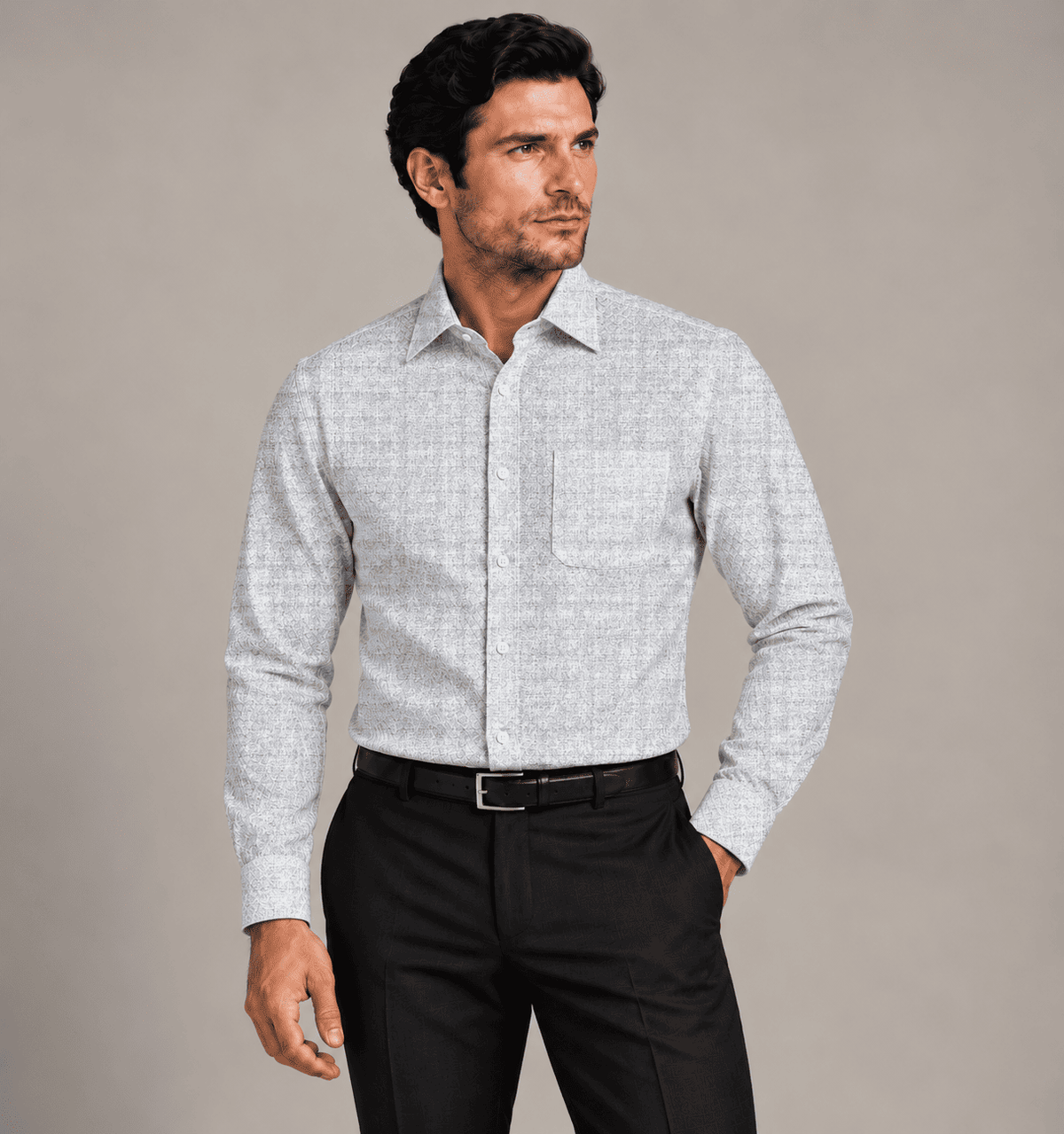 Men's Classic Tailored Dress Shirt-SAY611A