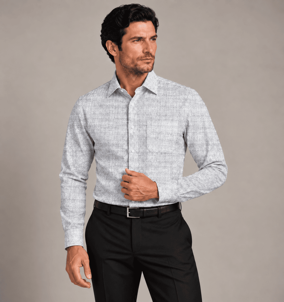 Men's Classic Tailored Dress Shirt-SAY611A