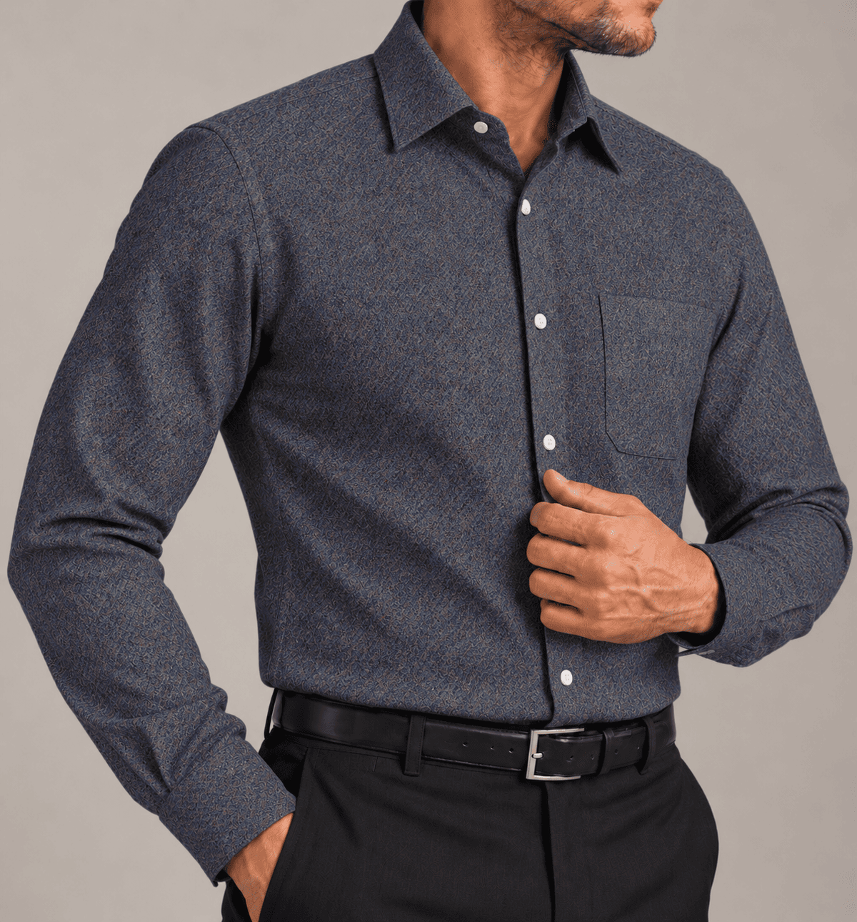 Men's Classic Tailored Dress Shirt-SAY614A