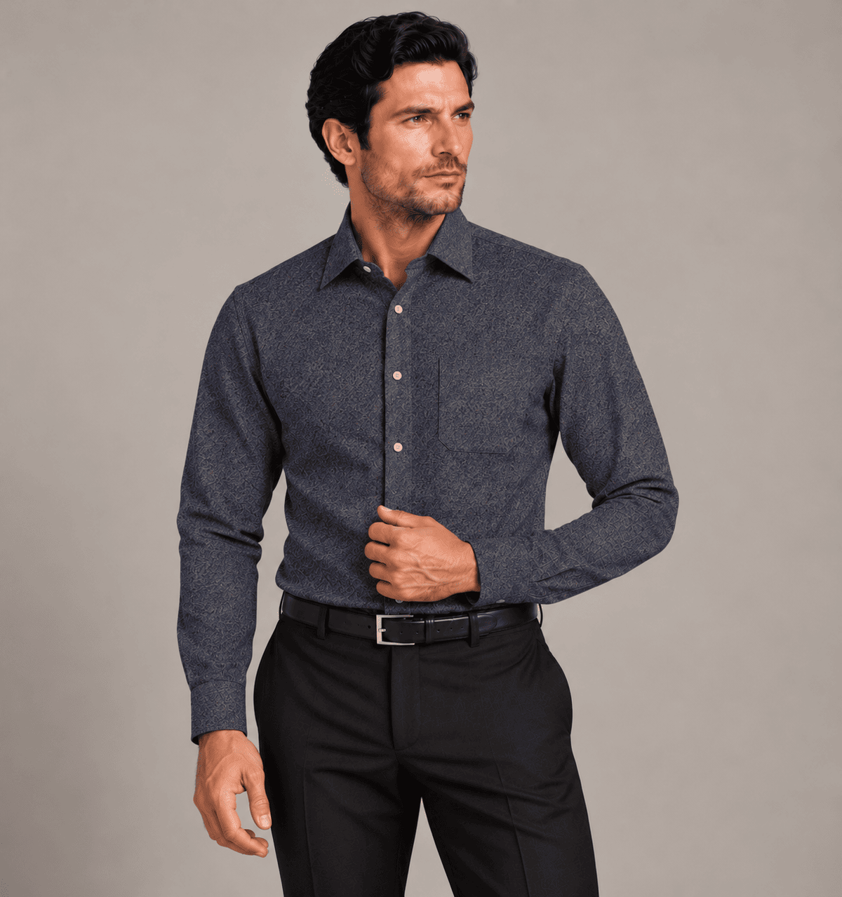 Men's Classic Tailored Dress Shirt-SAY614A
