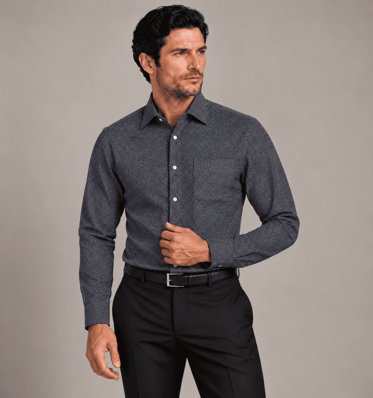 Men's Classic Tailored Dress Shirt-SAY614A
