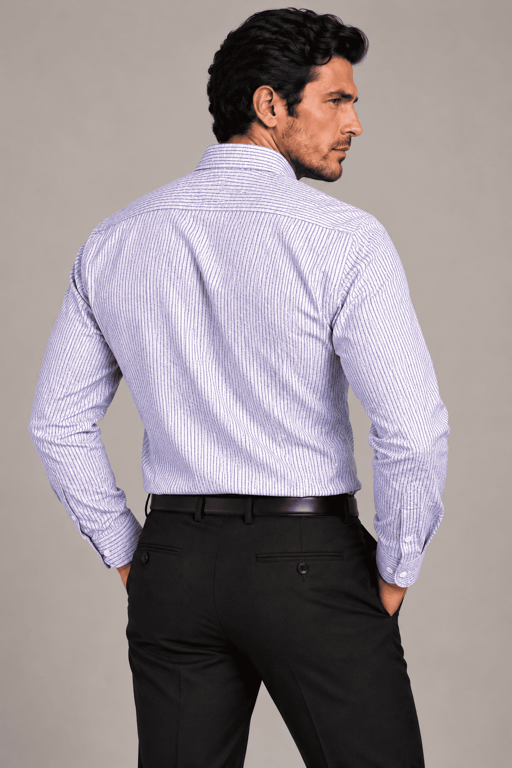 Men's Classic Tailored Dress Shirt-SAZ694A