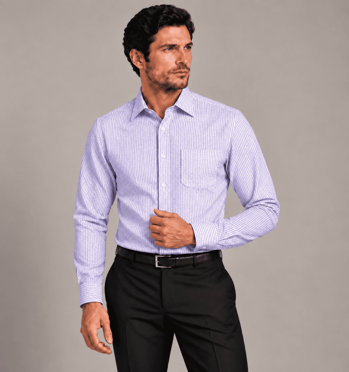 Men's Classic Tailored Dress Shirt-SAZ694A