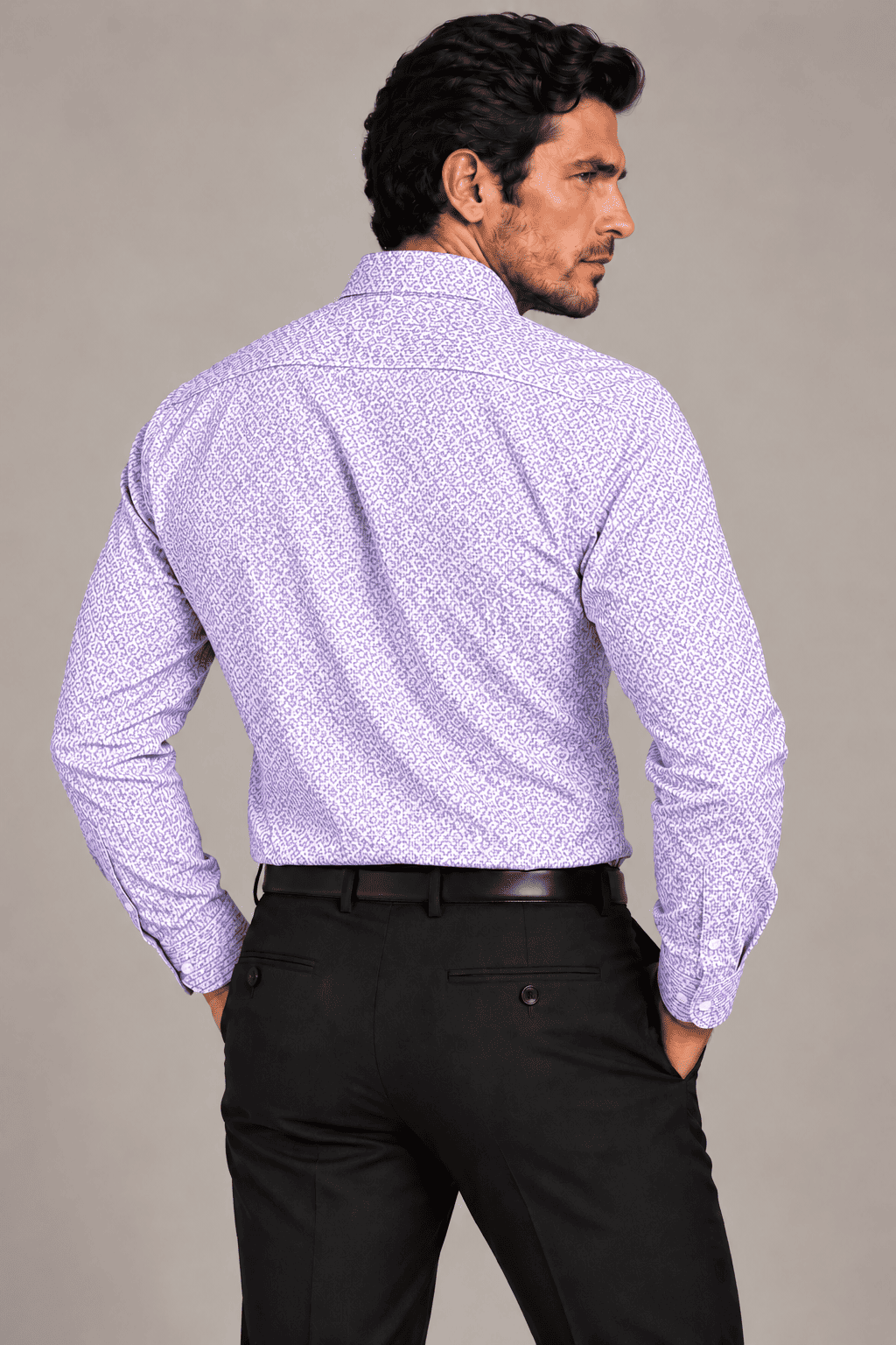 Men's Classic Tailored Dress Shirt-SAZ696A