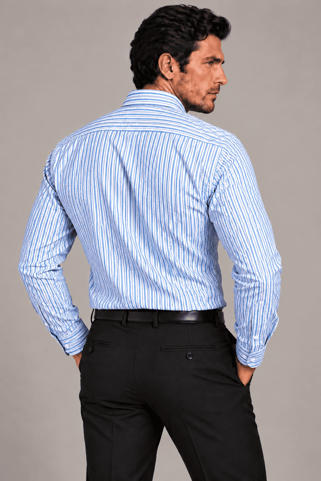 Men's Classic Tailored Dress Shirt-SAZ803A