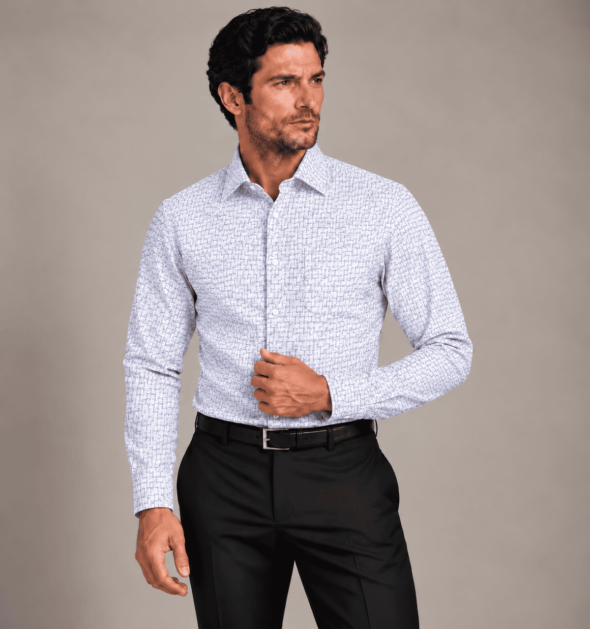 Men’s Signature Custom Shirt White-SEA427A