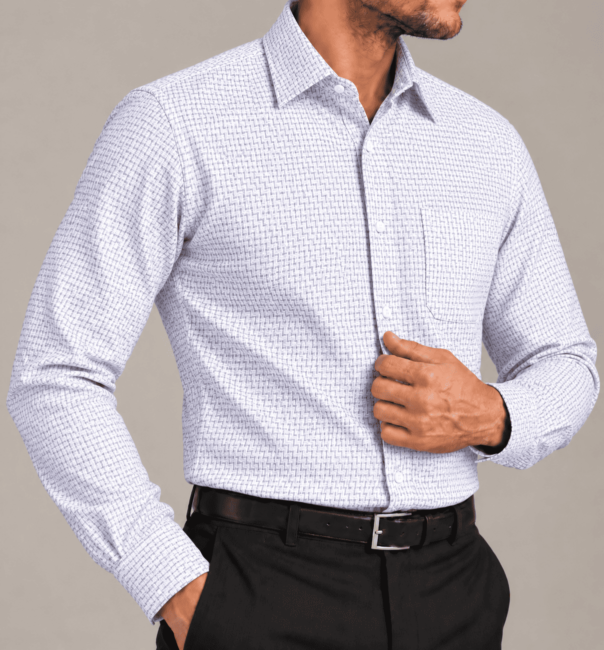 Men’s Signature Custom Shirt White-SEA427A