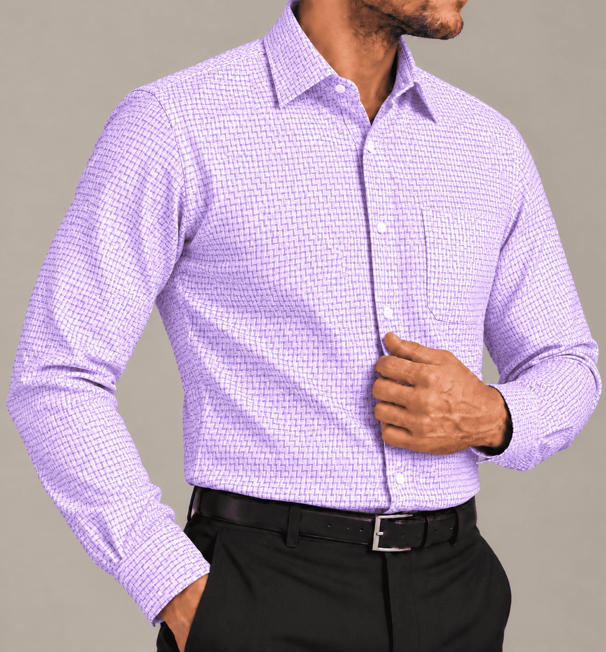 Men's Classic Tailored Dress Shirt-SEA428A