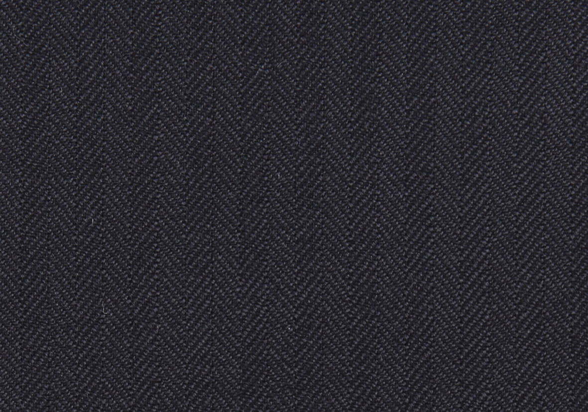 Dark blue herringbone fabric texture with detailed woven pattern close-up
